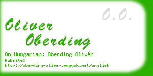 oliver oberding business card